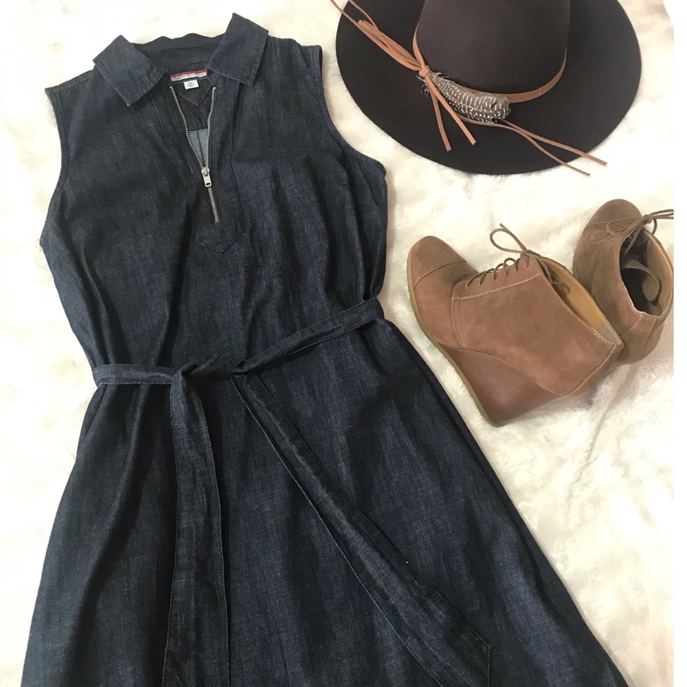 {tommy hilfiger} dark denim dress▪︎ NEW